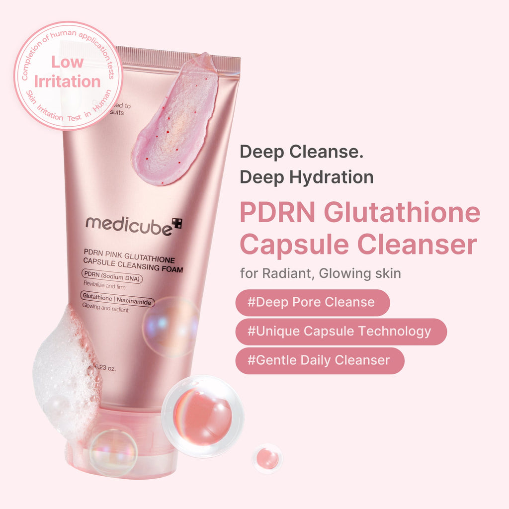 PDRN Pink Glutathione Capsule Foam Cleanser